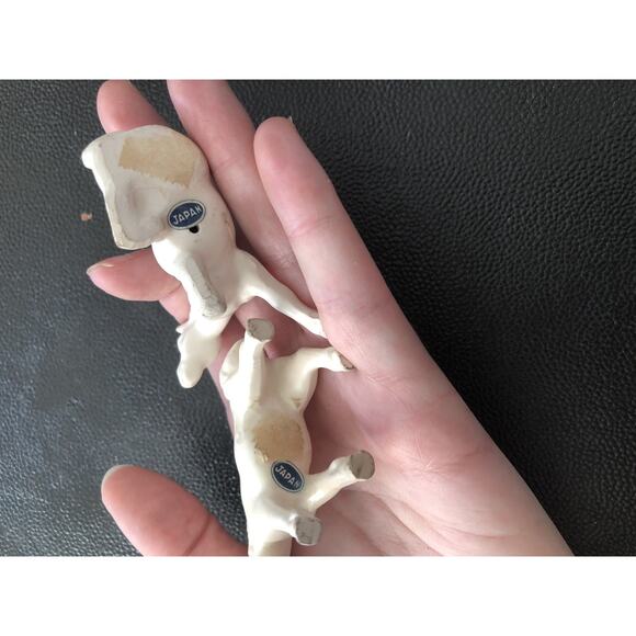 Vintage Horse Figurines Set Of 2 Small Porcelain White Made in Japan Unmarked - Picture 5 of 7